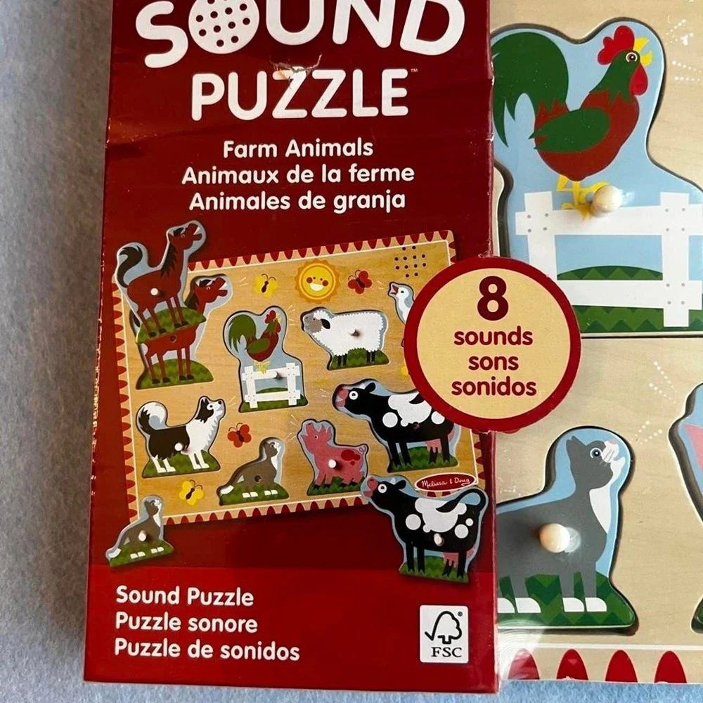 Melissa & Doug Sound Puzzle Farm Animals NEW